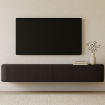 Tv-kast Novero | Espresso | Zwevend | 220cm