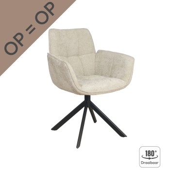 Eetkamerstoel Monte Carlo | draaipoot metaal | Sino thyme 206