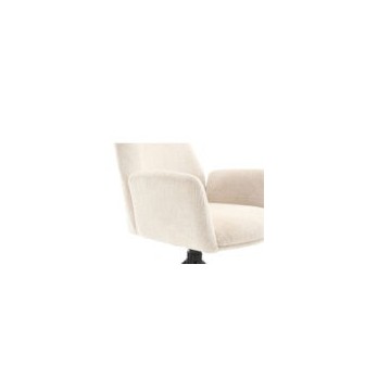 Eetkamerstoel Donatello - Touch Ivory 02 Metal black - 180 Draaibaar