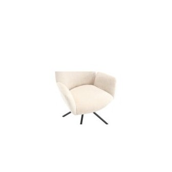 Eetkamerstoel Donatello - Touch Ivory 02 Metal black - 180 Draaibaar