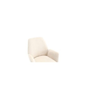 Eetkamerstoel Donatello - Touch Ivory 02 Metal black - 180 Draaibaar