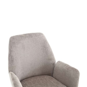 Eetkamerstoel Donatello - Touch Light Grey 27 Metal black - 180 Draaibaar