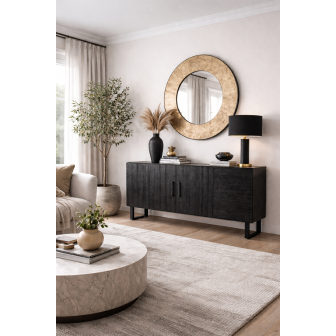 Dressoir Sereno - Zwart - Mangohout
