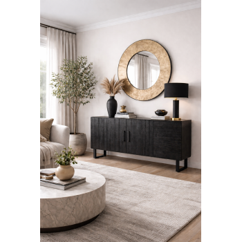 Dressoir Sereno - Zwart - Mangohout