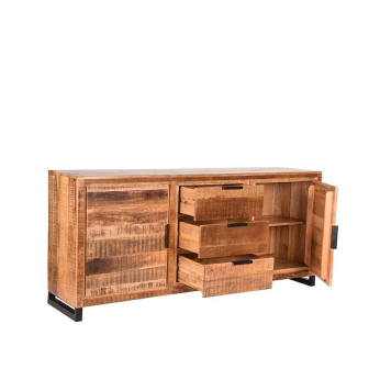 Dressoir Glasgow - Rough - Mangohout - One Size