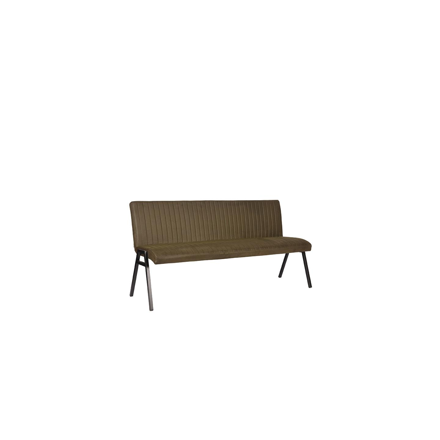 Eetkamerbank Matz - Army green - Microfiber - 175 cm