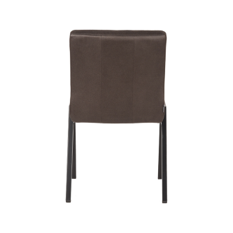 Eetkamerstoel Matz - Antraciet - Microfiber - Black Frame