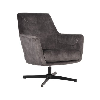 Fauteuil Toby - Antraciet - Velours - One Size