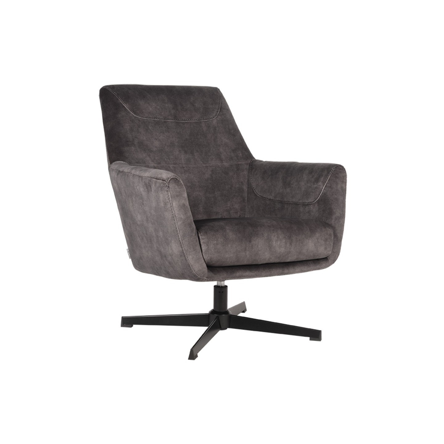 Fauteuil Toby - Antraciet - Velours - One Size