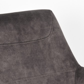 Fauteuil Toby - Antraciet - Velours - One Size