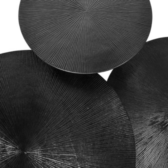 Salontafel Set Nobby - Zwart - Metaal - 60 cm - Rond