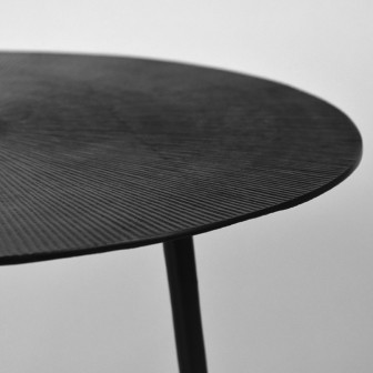 Salontafel Set Nobby - Zwart - Metaal - 60 cm - Rond