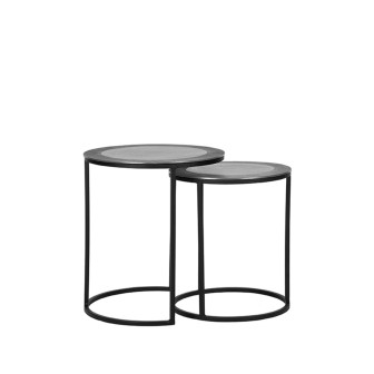 Salontafel Set Pair - Antiek ash - Metaal - 40 cm