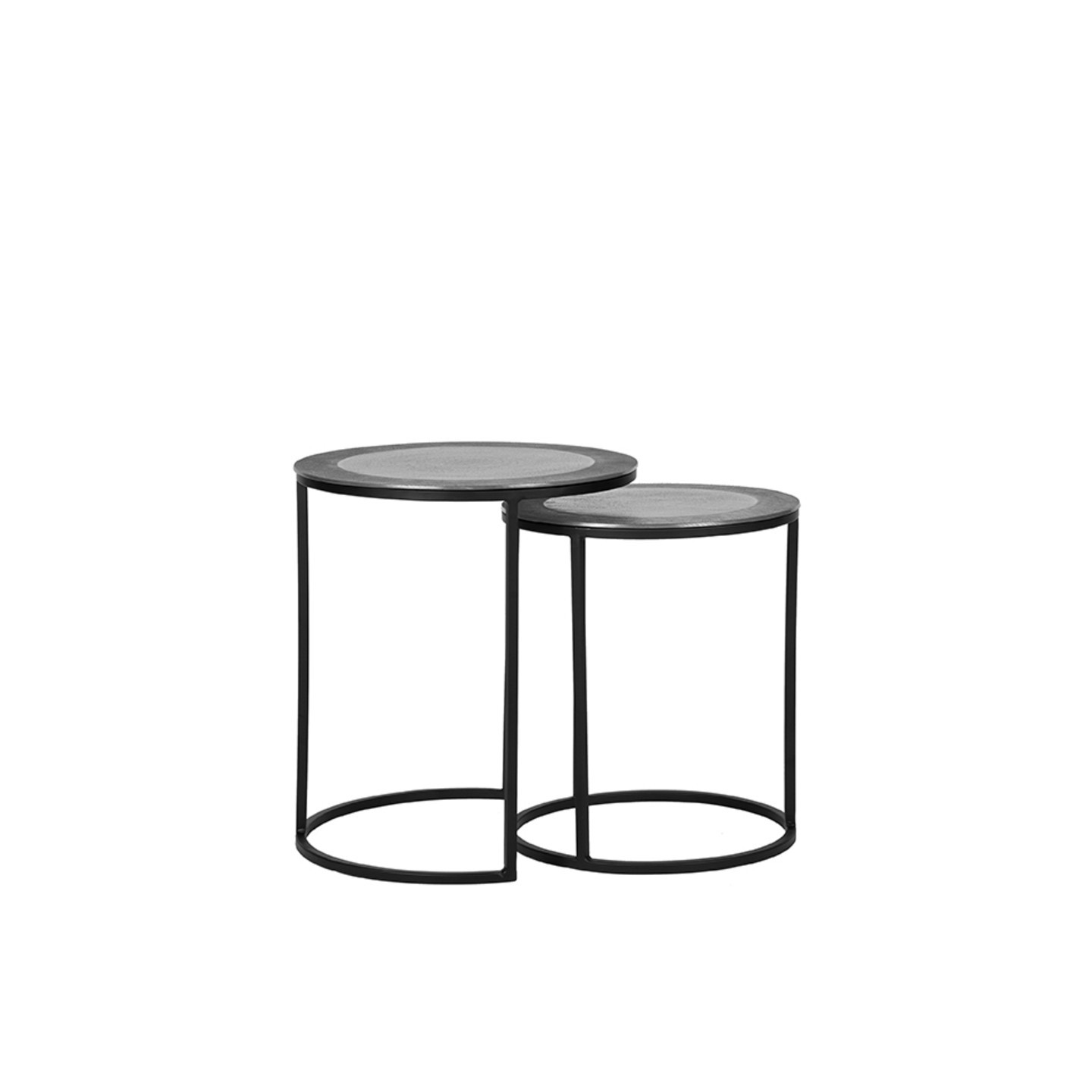 Salontafel Set Pair - Antiek ash - Metaal - 40 cm
