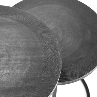 Salontafel Set Pair - Antiek ash - Metaal - 40 cm