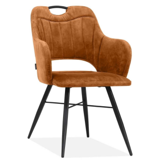 Diamond goldy cognac eetkamerstoel 