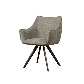 AI-CHAIR Riviera armchair - fabric Brego 09 Middle grey