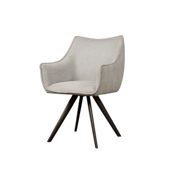 AI-CHAIR Riviera armchair - fabric Brego 02 light grey