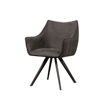 AI-CHAIR Riviera armchair - fabric Brego 18 dark grey