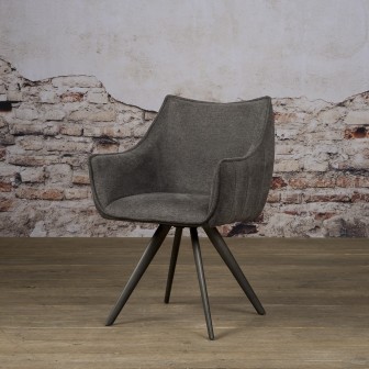 AI-CHAIR Riviera armchair - fabric Brego 18 dark grey