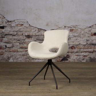 AI-CHAIR Campo armchair - fabric Teddy MJ8-1 White