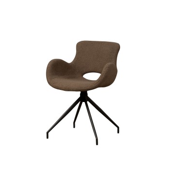 AI-CHAIR Campo armchair - fabric Teddy MJ8-7 Dark brown