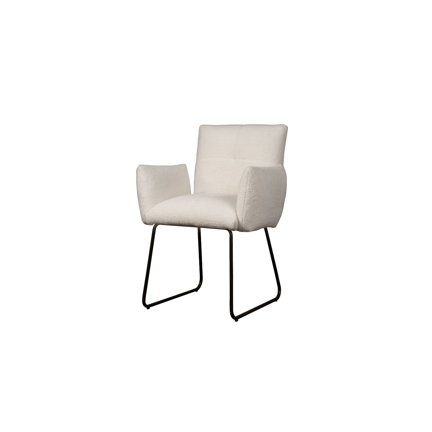 AI-CHAIR Dante armchair - fabric Teddy MJ8-1 White