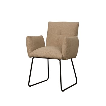 AI-CHAIR Dante armchair - fabric Teddy MJ8-3 Light brown