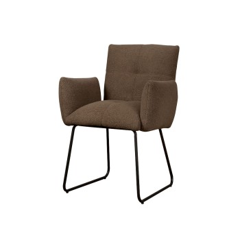 AI-CHAIR Dante armchair - fabric Teddy MJ8-7 Dark brown