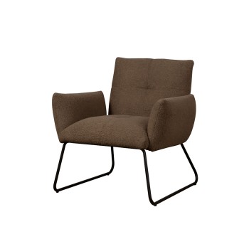 AI-CHAIR Dante coffeechair - fabric Teddy MJ8-7 Dark brown