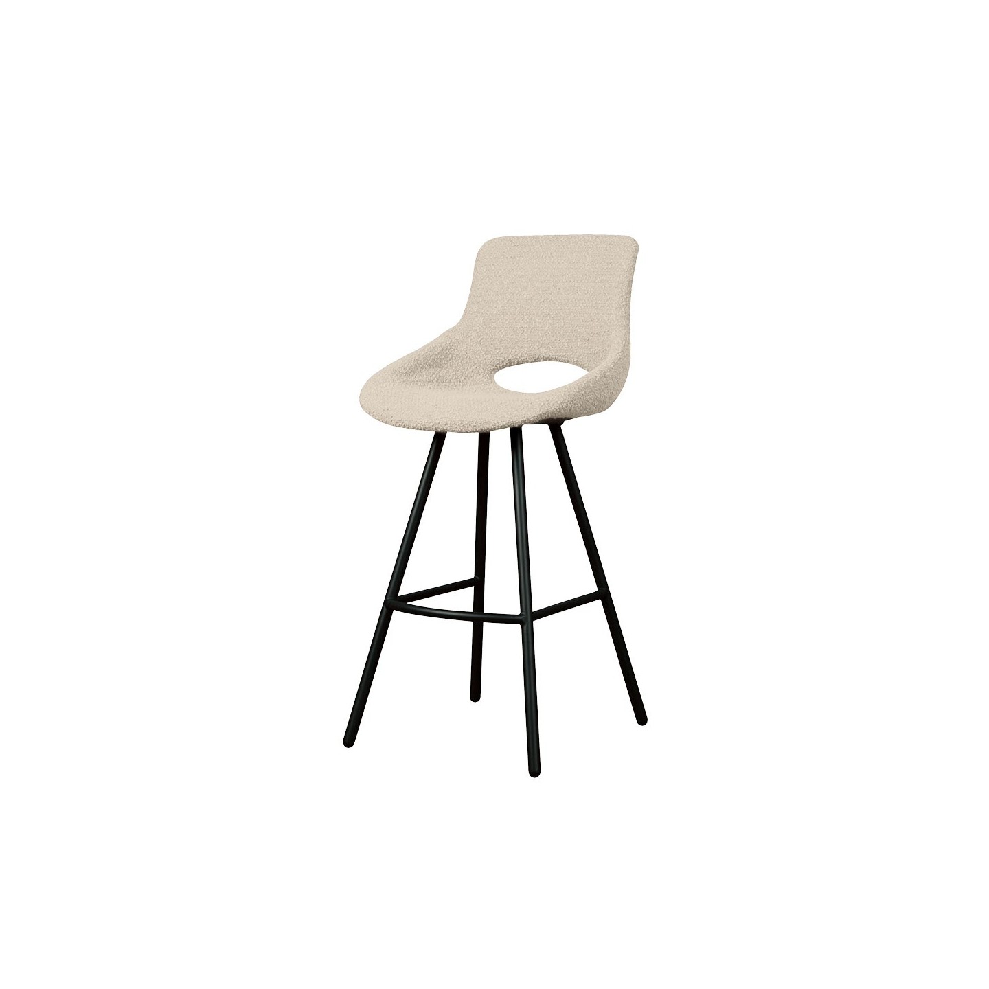 AI-CHAIR Campo barchair - fabric Teddy MJ8-1 White