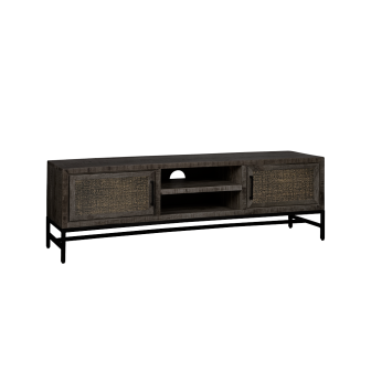 CARINI TV stand black 2 drs. 160x40x50