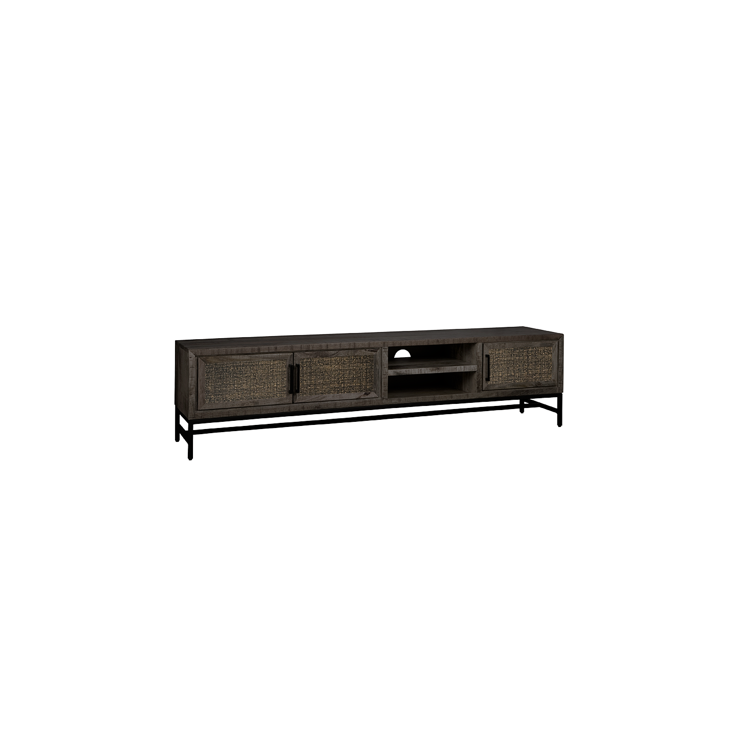 CARINI TV stand black 3 drs. 200x40x50