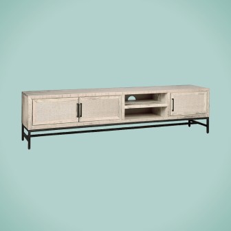 CARINI TV stand white 3 drs. 200x40x50