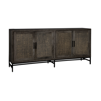 CARINI Sideboard black 4 drs. 200x45x90