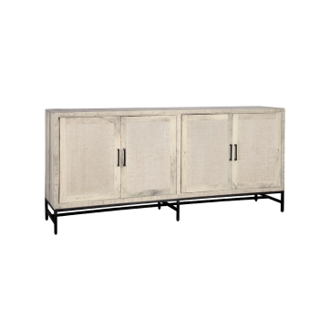 CARINI Sideboard white 4 drs. 200x45x90