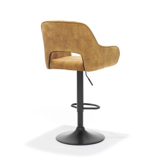 Barkruk Katy Velvet Gold | Draaibaar + Verstelbare hoogte