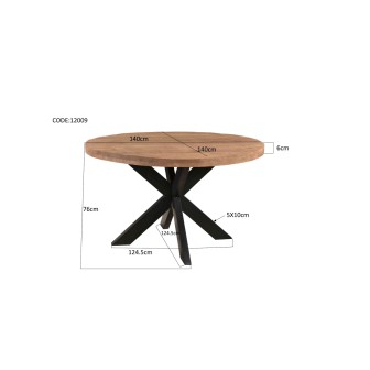 Eetkamertafel Brix Sturdy Round 140 cm