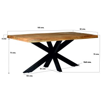 Tafelblad Brix Sturdy Tree Top Spider 180 cm