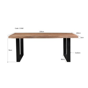 Tafelblad Brix Sturdy Tree Top U 220 cm