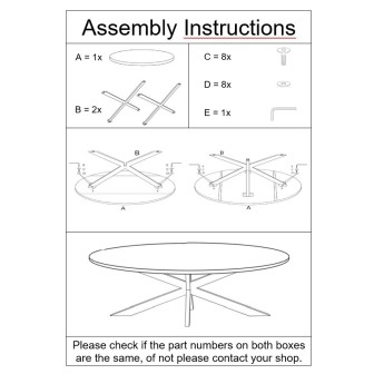Eetkamertafel Brix Sturdy Oval 210 cm