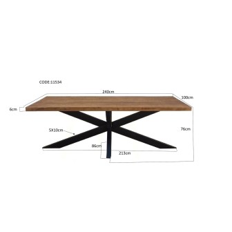 Eetkamertafel Brix Sturdy Spider 240 cm