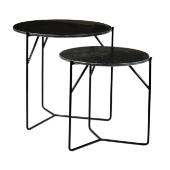 Mason Marble Black/Black Set of 2