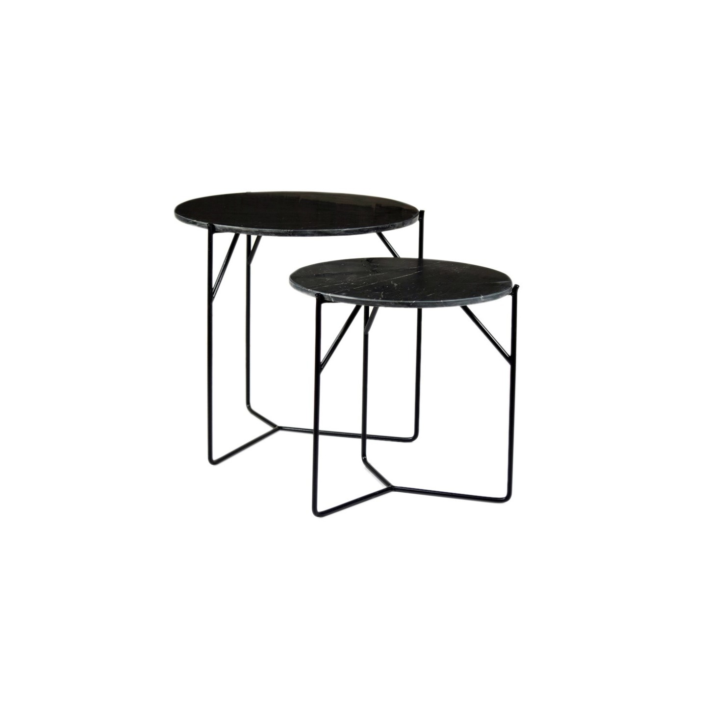Mason Marble Black/Black Set of 2