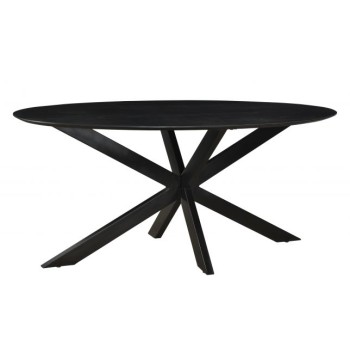 Eetkamertafel Oslo Oval Black 180 cm