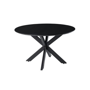 Eetkamertafel Oslo Black Round 130 cm