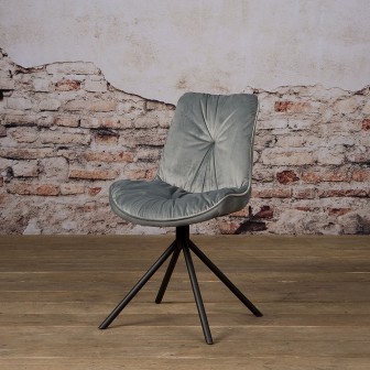 AI-CHAIR Palma sidechair - fabric Bluvel 14 grey