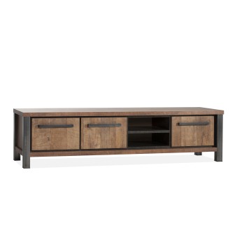 Tv-meubel | groot 3dr/2 open Bela old teak | Lamulux