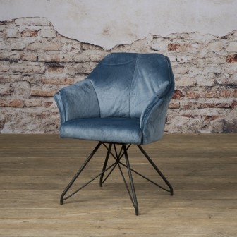 Fano swivel armchair - Lotus Blue
