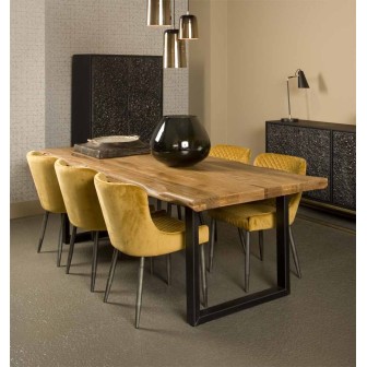 NICOSIA Mango diningtable - U 180 - 6 cm - 10x5